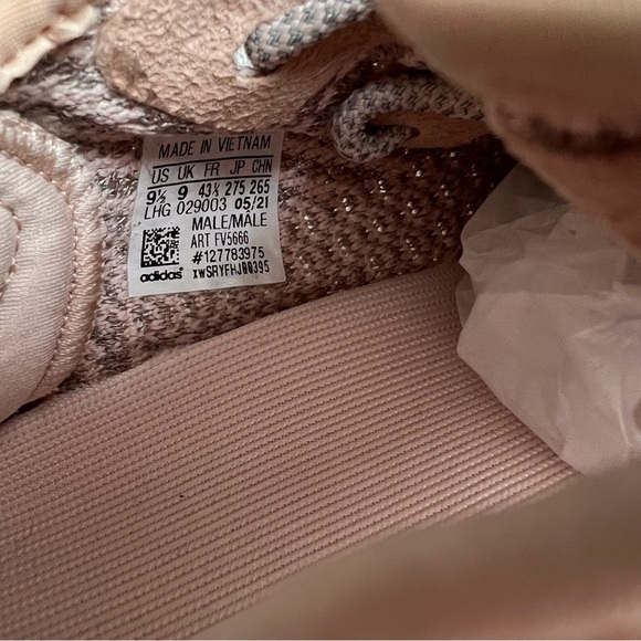 Yeezy Adidas Boost 350 V2 Knit Lace-Up Sneaker Synth Reflective Cream Pink 9.5 - Picture 6 of 16